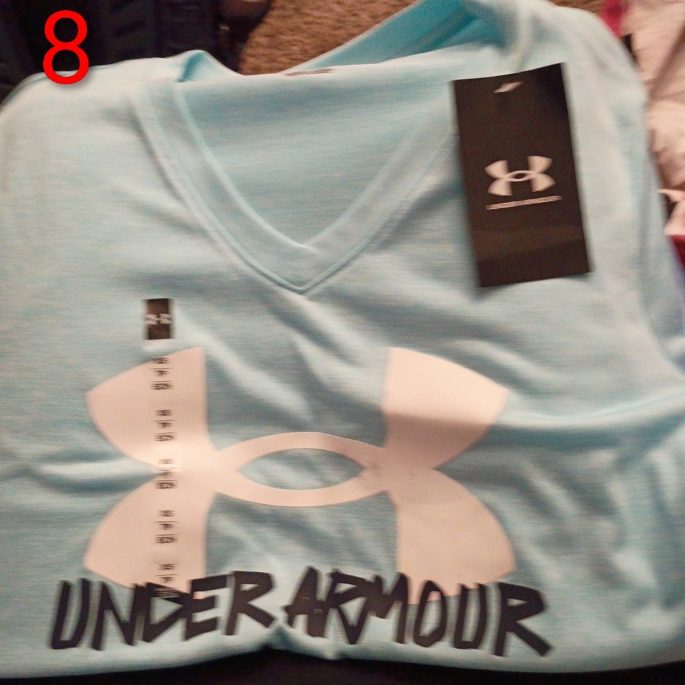 Under Armour Sky Blue V-Neck Tee